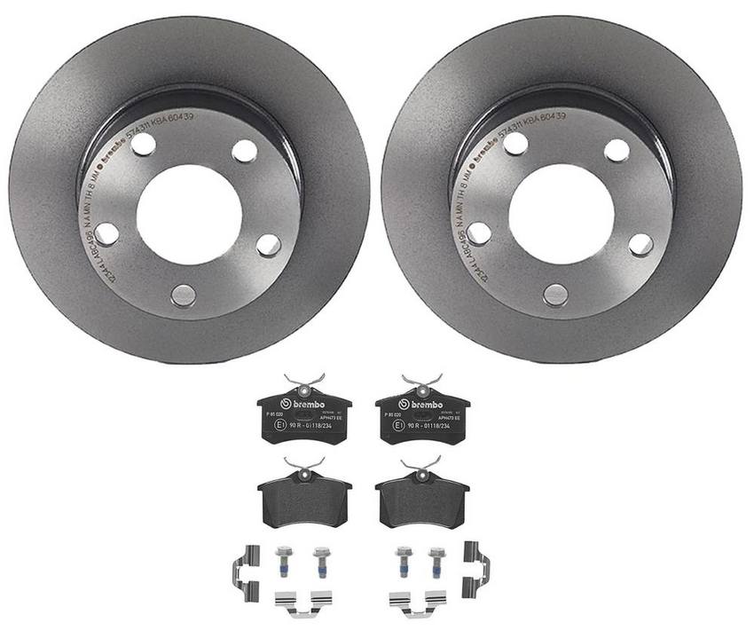 Brembo Brakes Kit - Pads and Rotors Rear (245mm) (Low-Met)